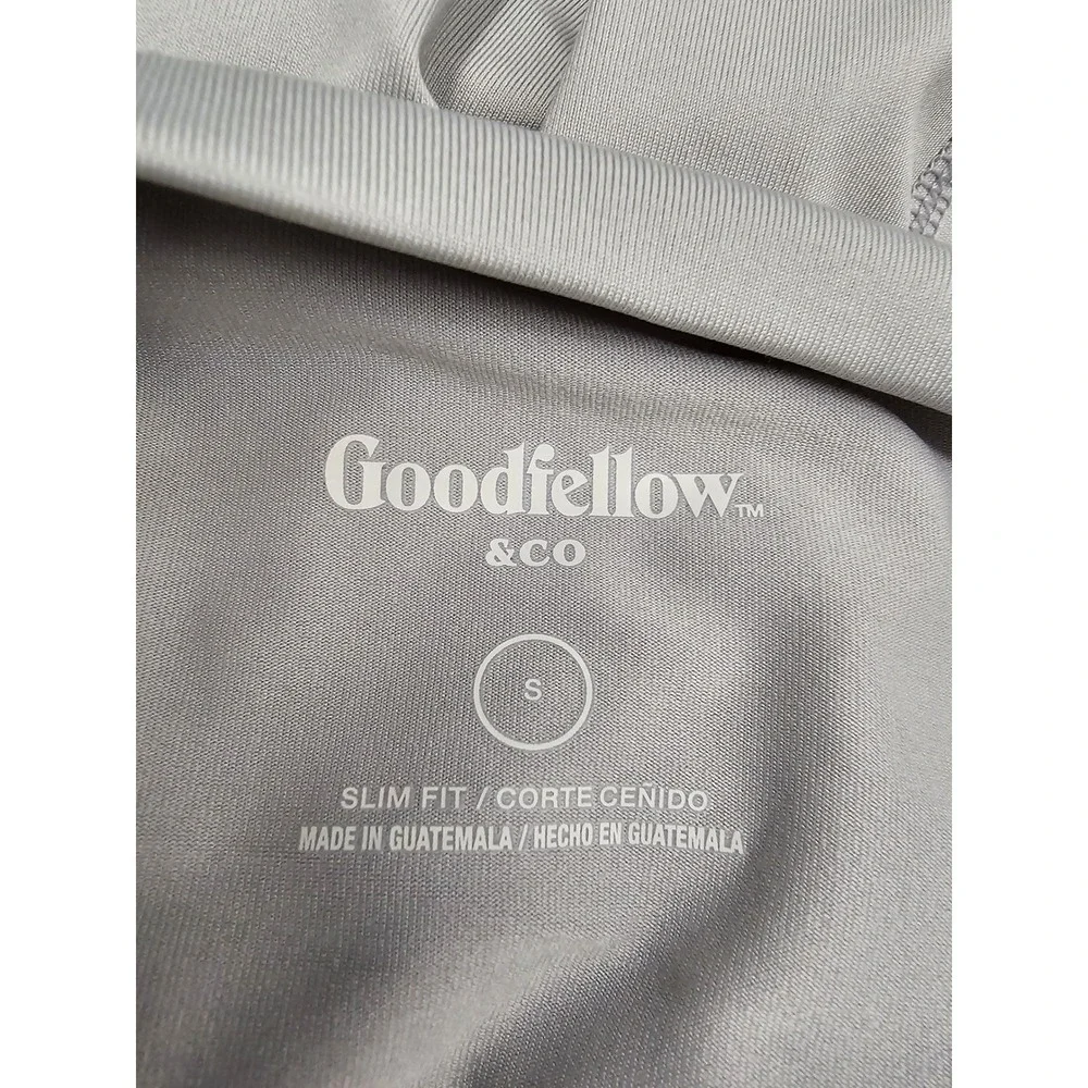 Goodfellow & Co Mens Long Sleeve‎ Rash Guard Light Gray Slim Fit Small NWT